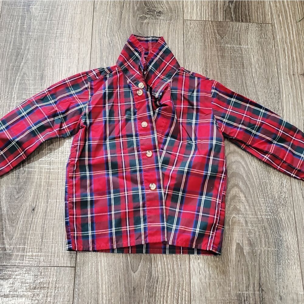 Boys Buttoned Down Shirt Size 2T Great Guy Red Kids Button Down Shirt